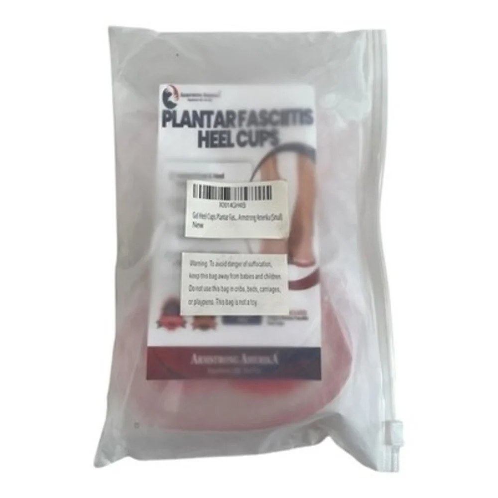 Armstrong Amerika Plantar Fasciitis Gel Heel Cups Silicone Size S 3 Pair NIB